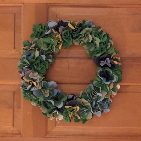 NEW! Handmade 3D Leather Flower Wreath 14